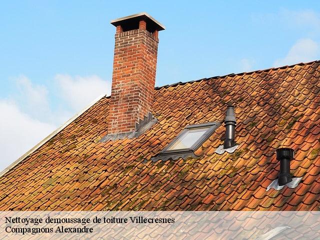 Nettoyage demoussage de toiture  villecresnes-94440 Compagnons Alexandre