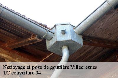 Nettoyage et pose de gouttière villecresnes-94440 TC couverture 94